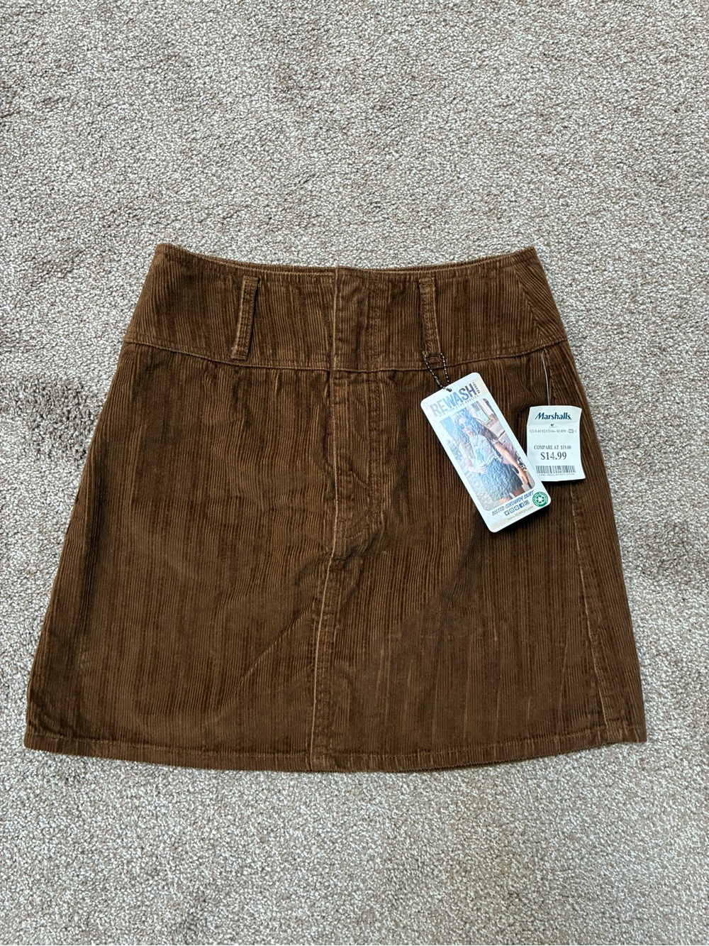 Brown Corduroy Skirt